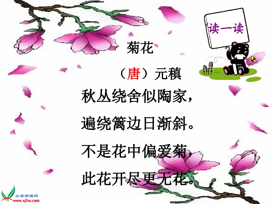 (教科版)四年级语文上册课件_古诗四首_菊花_第2页