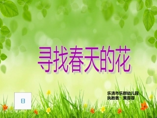 《寻找春天的花》