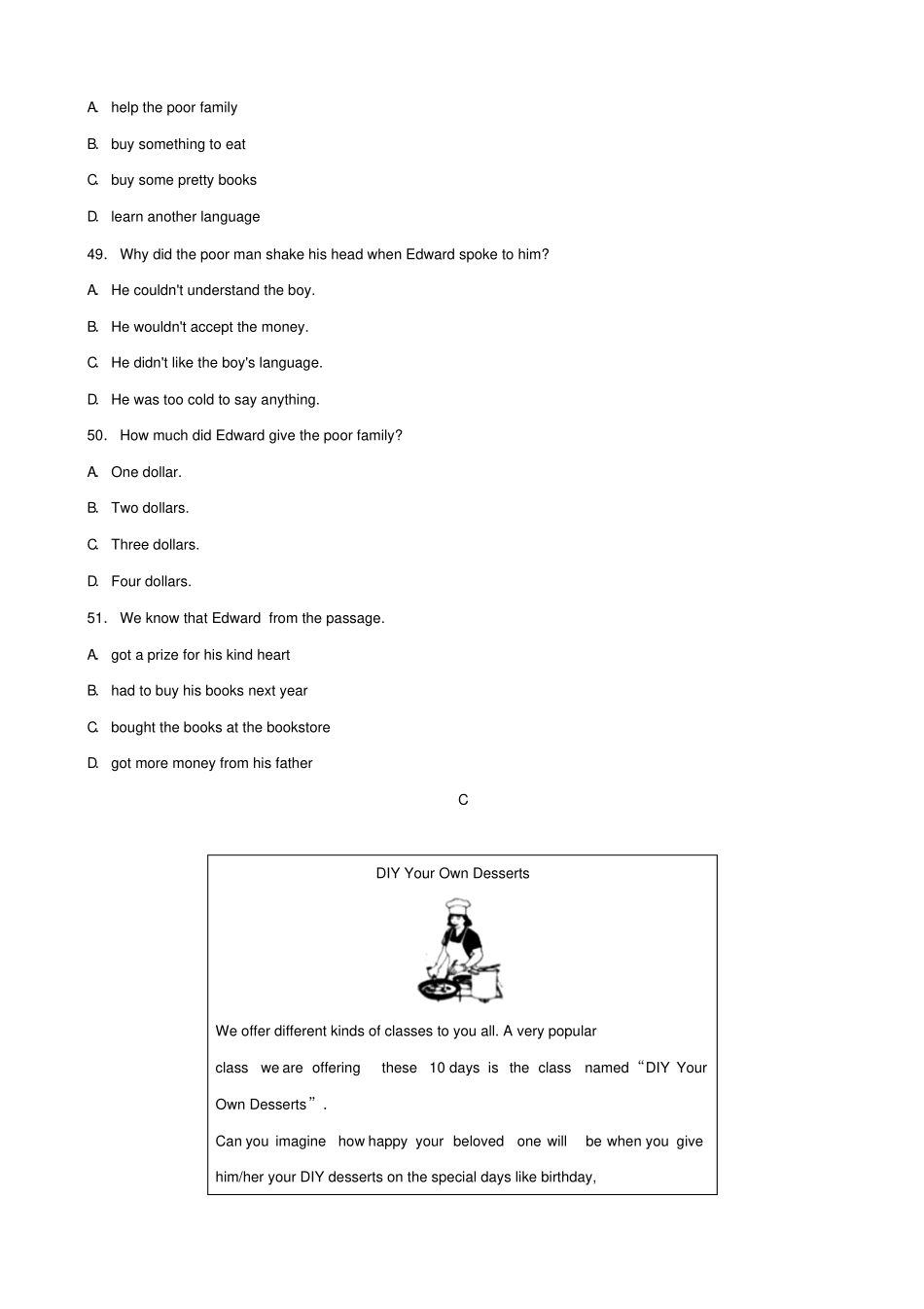 河北2019届中考英语题型专项复习题型四阅读理解真题剖析_第3页