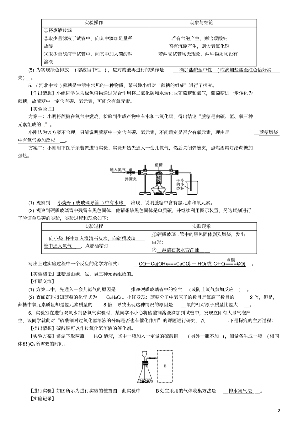 河北九年级化学下册专题复习四试验探究题习题新版新人教版_第3页