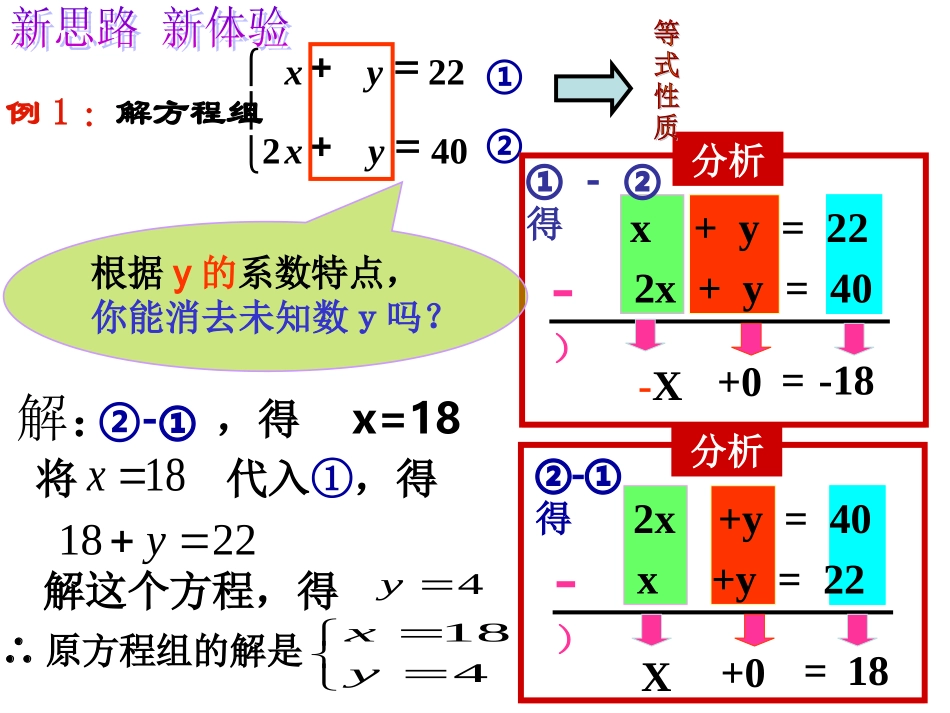 加减消元法解二元一次方程组窦宇梅公开课_第3页