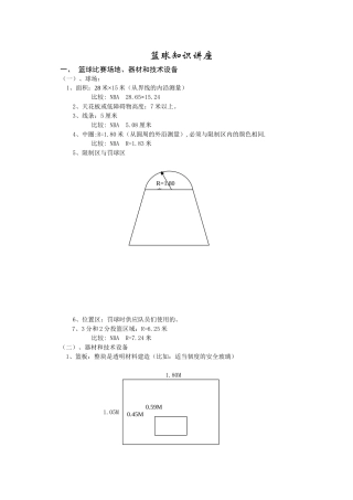 篮球知识讲座