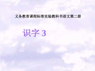 《识字3》课件（人教版新课标一年级语文下册课件）