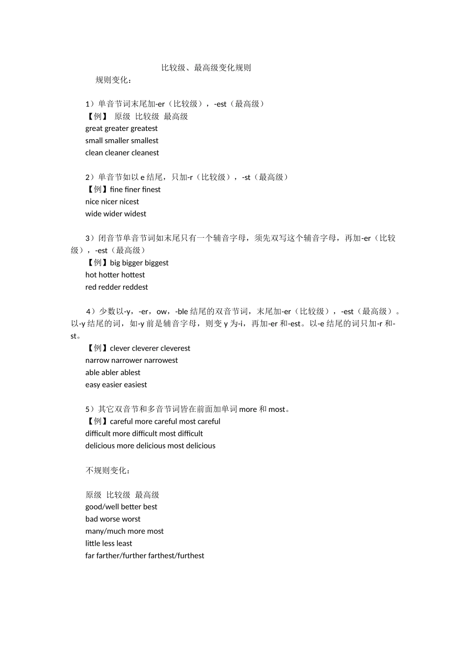 比较级、最高级变化规则_第1页