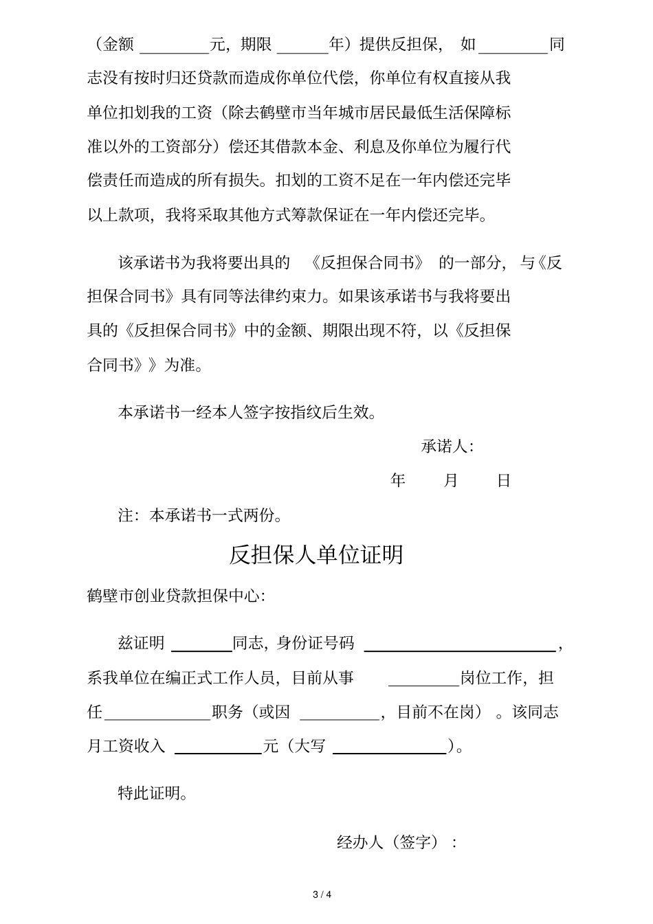 河南创业贷款申请表个人创业_第3页