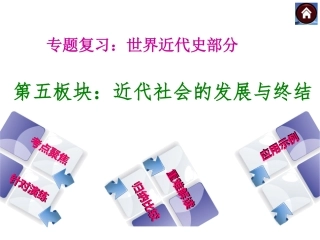 2015世界近代史专题复习5近代社会的发展与终结