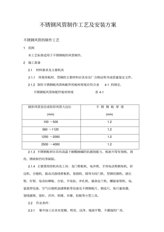 油烟管道安装工艺