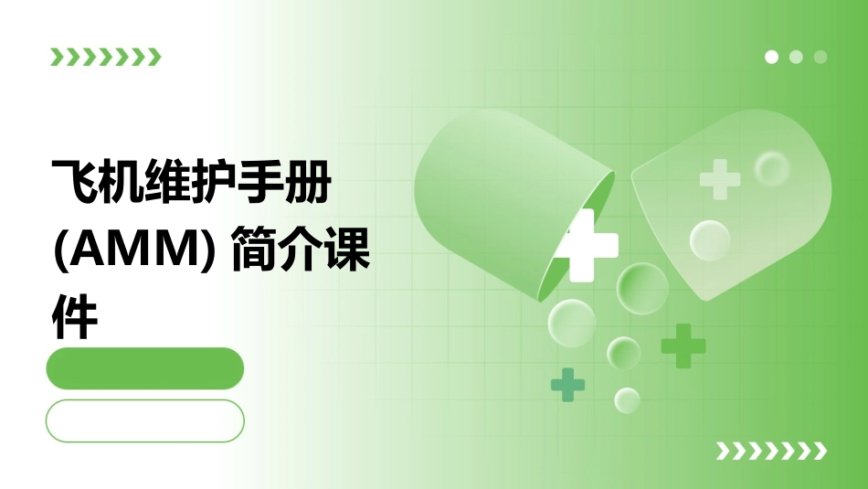 飞机维护手册(AMM)简介课件_第1页
