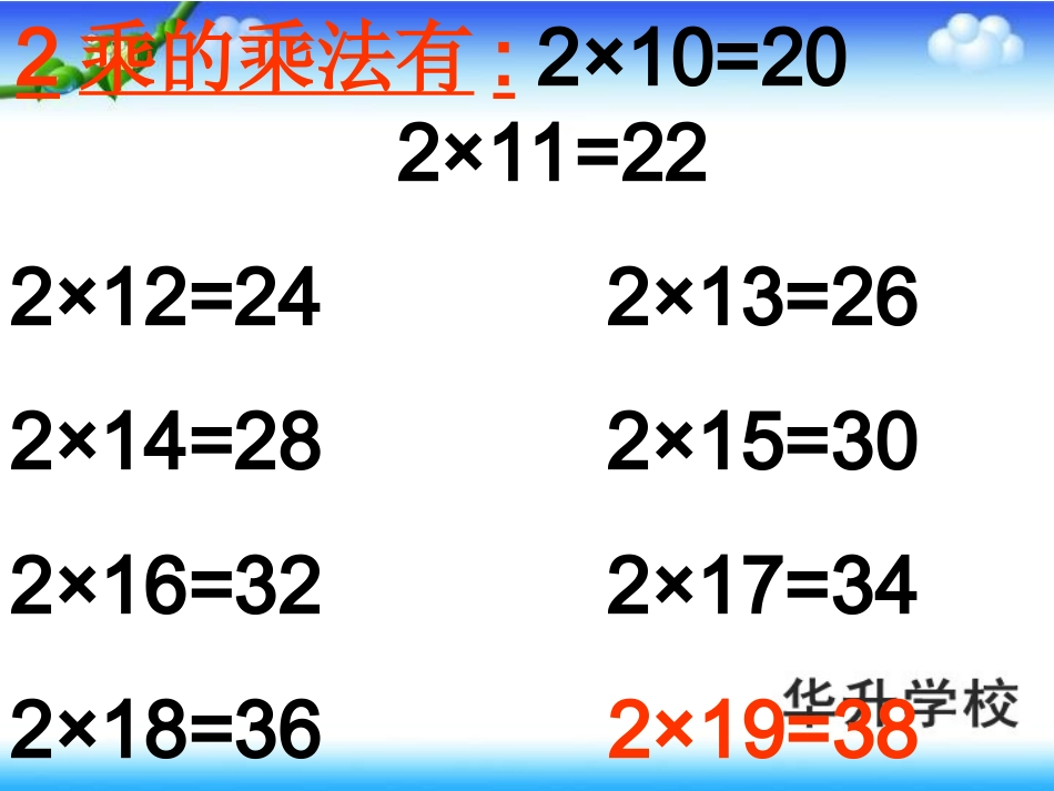 大九九乘法口诀表_第2页