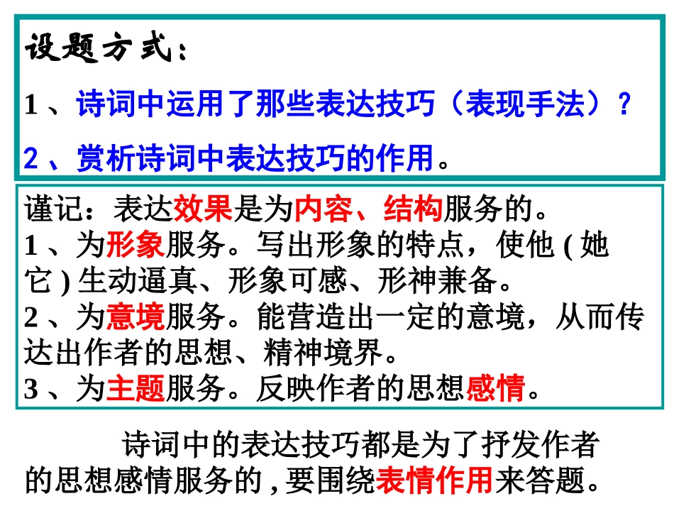 古典诗歌表达技巧大全(免费)_第2页