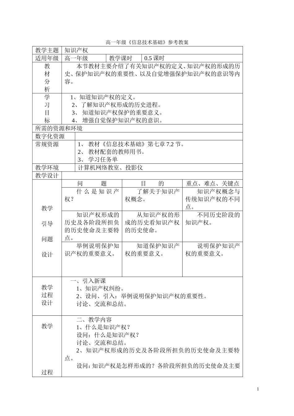 [教学设计]35-知识产权_第1页
