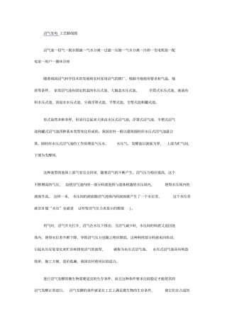 沼气发电工艺