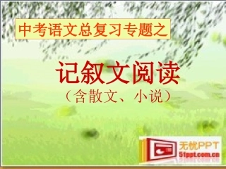 记叙文阅读(含散文、小说)总复习课件