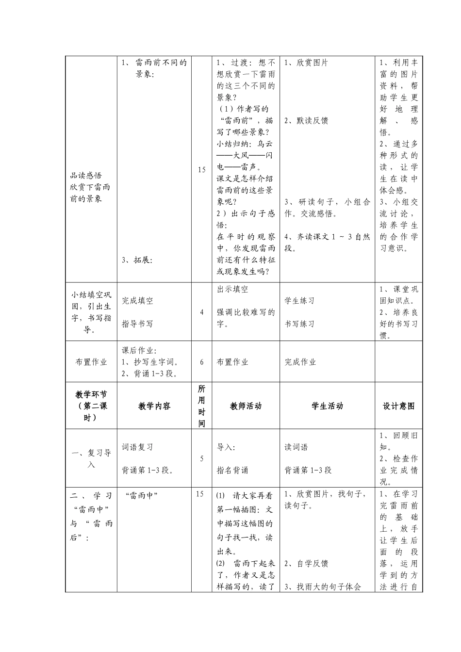 二年级雷雨教学设计_第3页