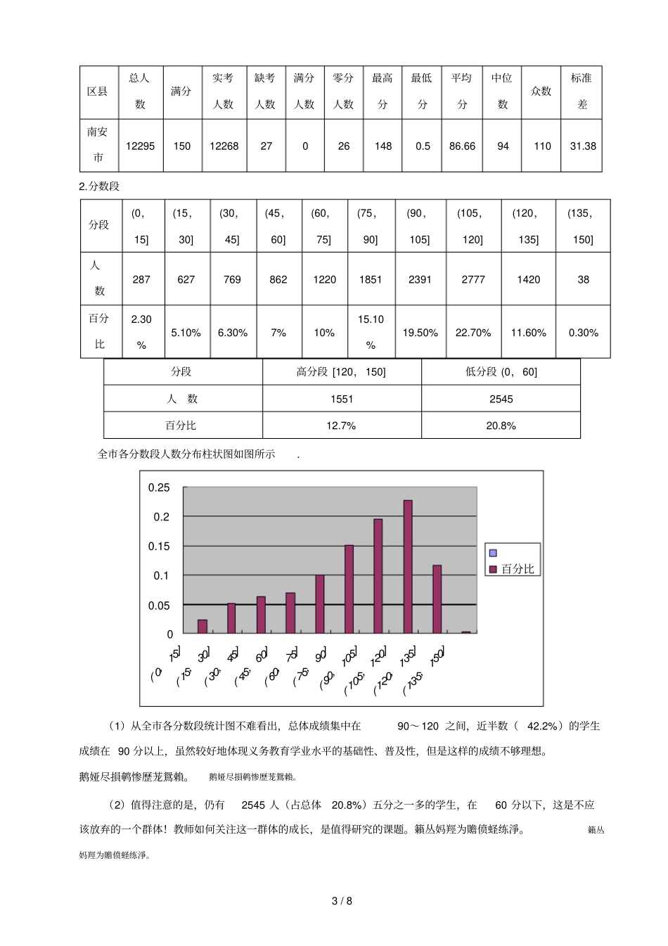 泉州—2017学年上学期初中教学质量监测_第3页