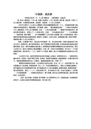 中国梦我的梦魏冰