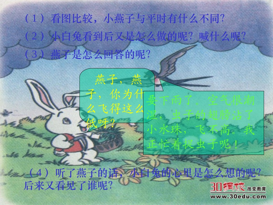 人教版小学语文一年级下册《要下雨了》课件_第3页