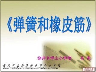 《弹簧和橡皮筋》