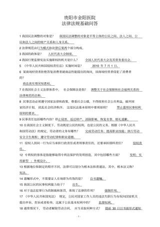 法律法规基础问答150问