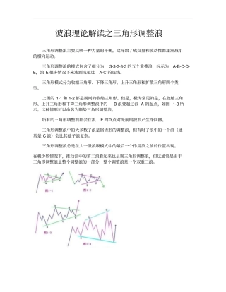 波浪理论解读之三角形调整浪概要