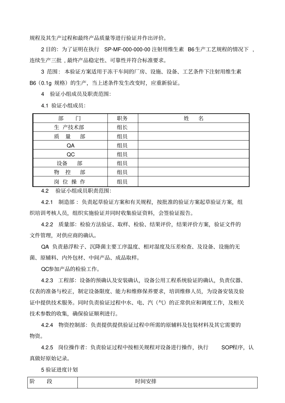 注射用维生素B工艺验证方案g_第3页