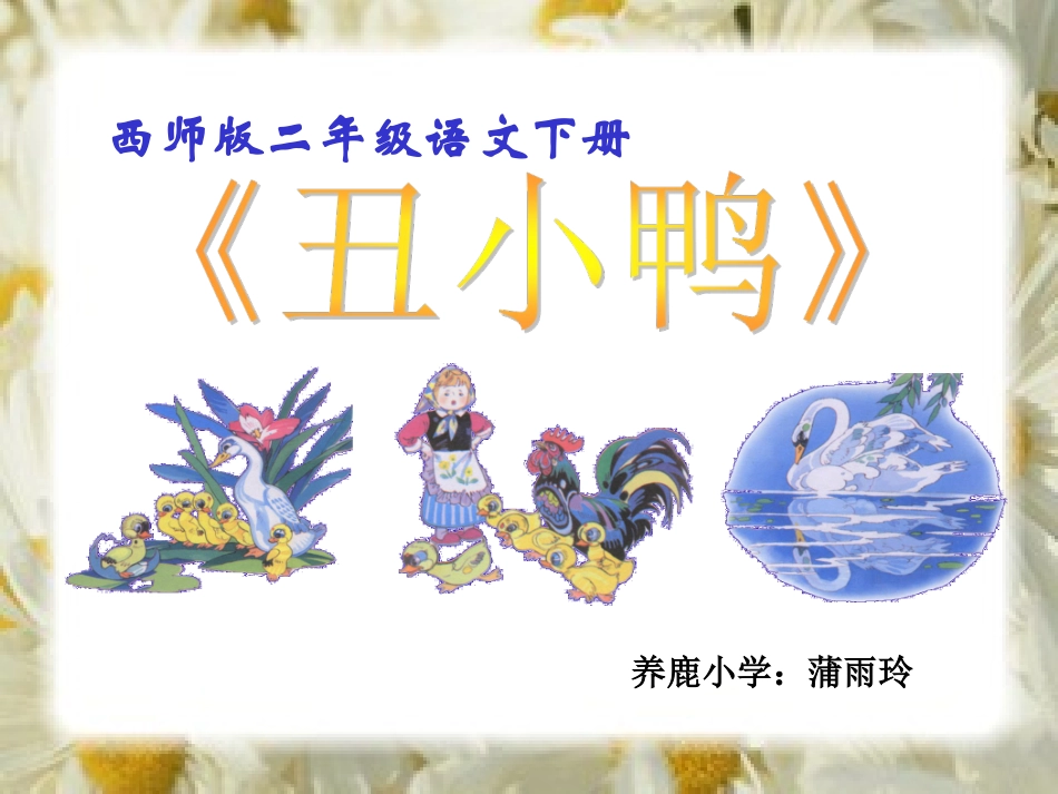 西师大版二年级语文下册《丑小鸭_1》PPT课件_第1页