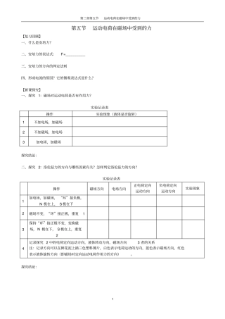 洛伦兹力--导学案