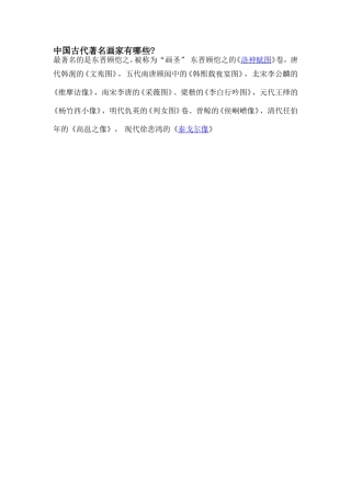 中国古代著名画家有哪些