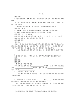 《荷花》教案