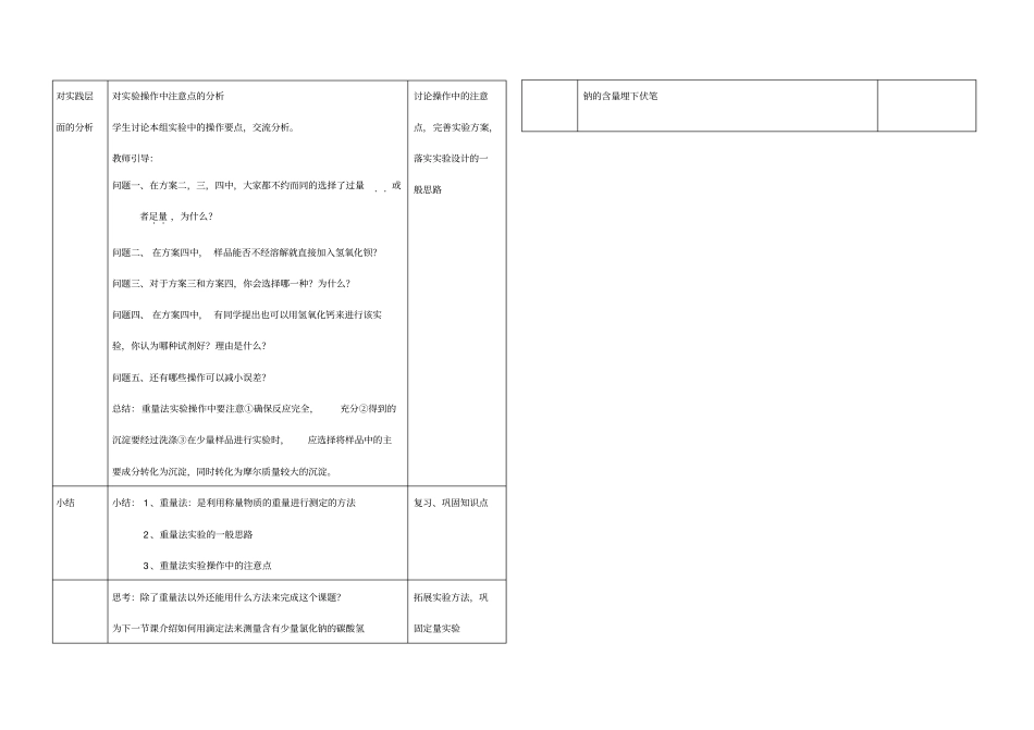 测定含有少量氯化钠的碳酸氢钠的含量_第2页