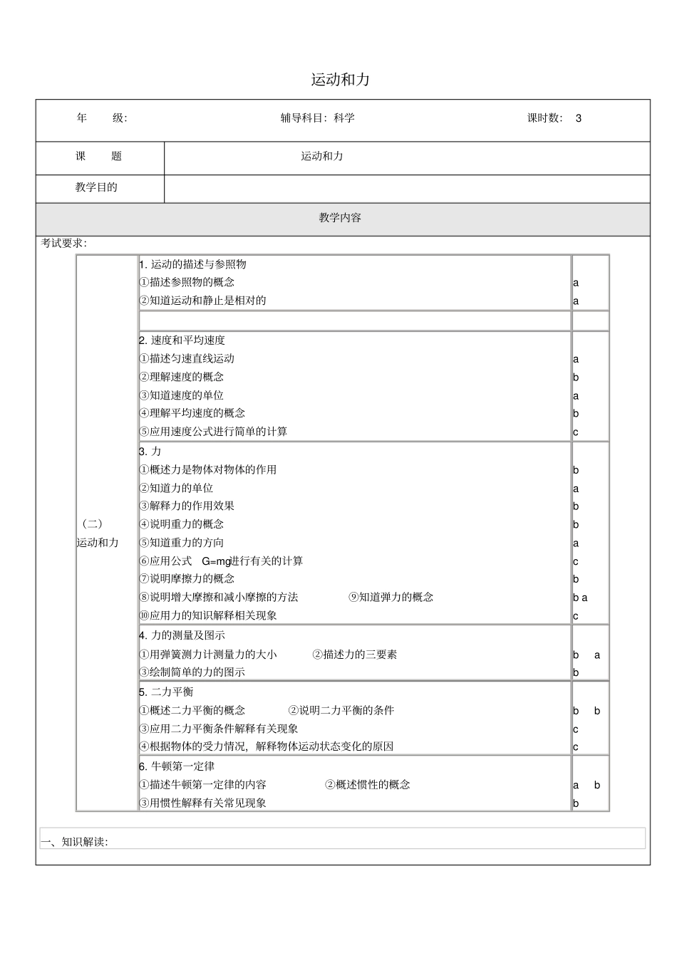 浙江中考科学物理部分复习讲义专题5运动和力2_第1页