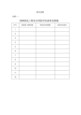 浙江安全文明标准化工地12台账