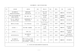 浙江测绘学会学术活动计划表