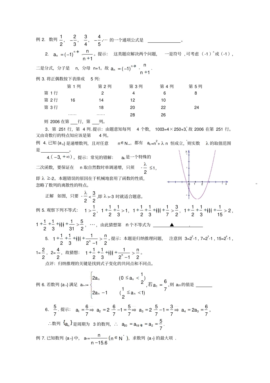浦东王牌暑假班上海数学暑假班晋s数列概念与简单表示法_第3页