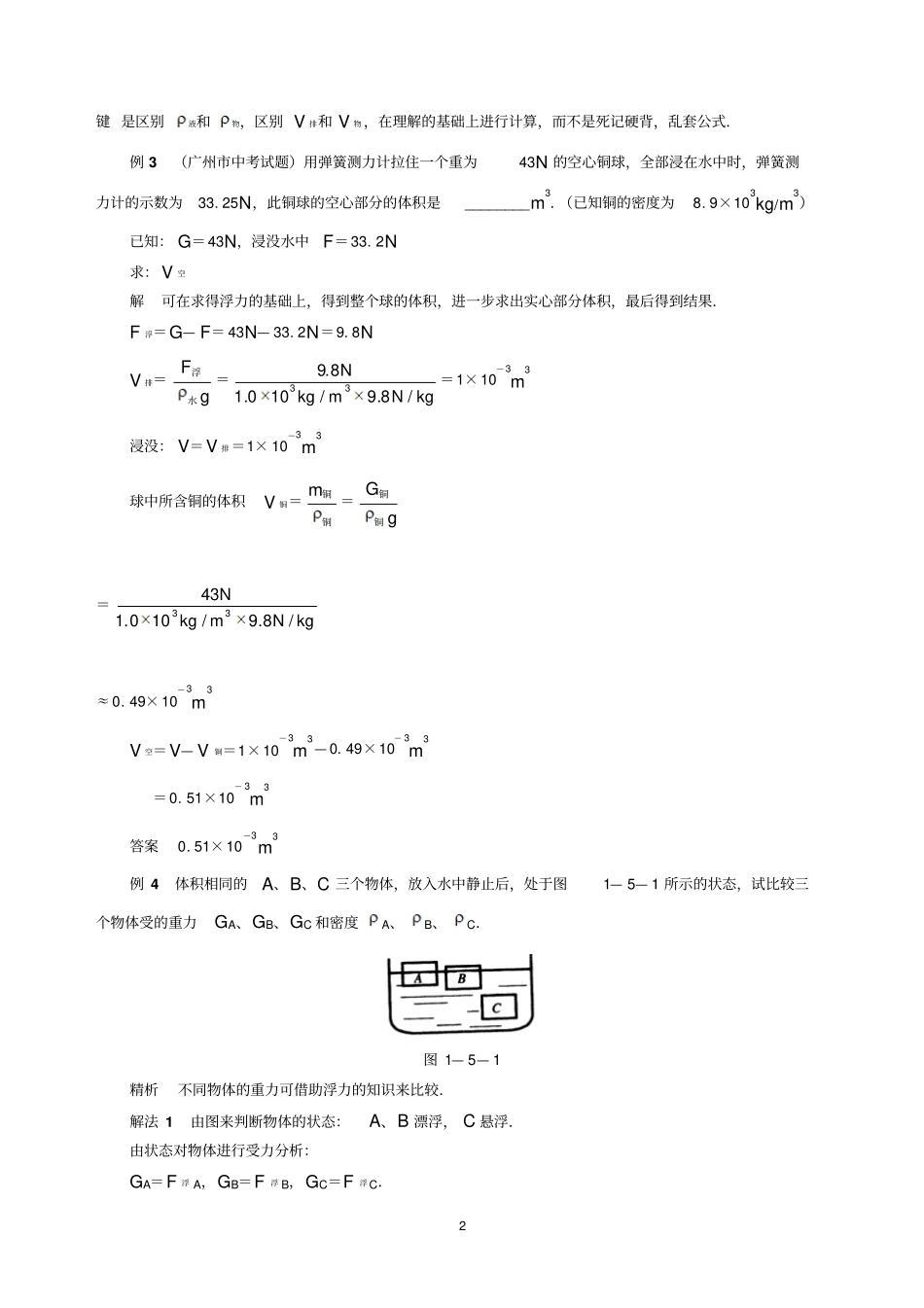 浮力经典例题强烈推荐y_第2页