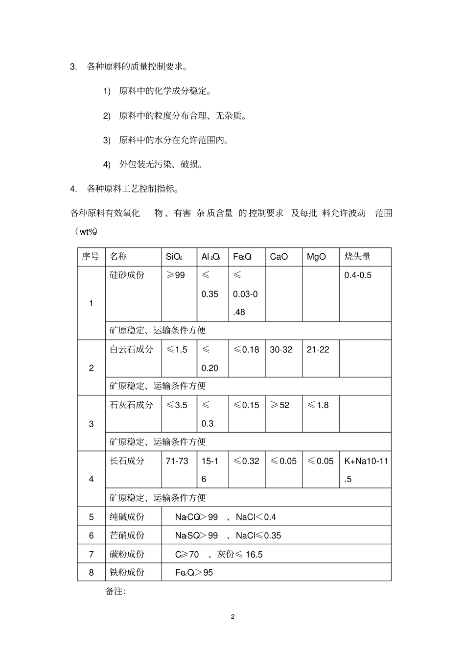 浮法玻璃原料培训资料_第2页