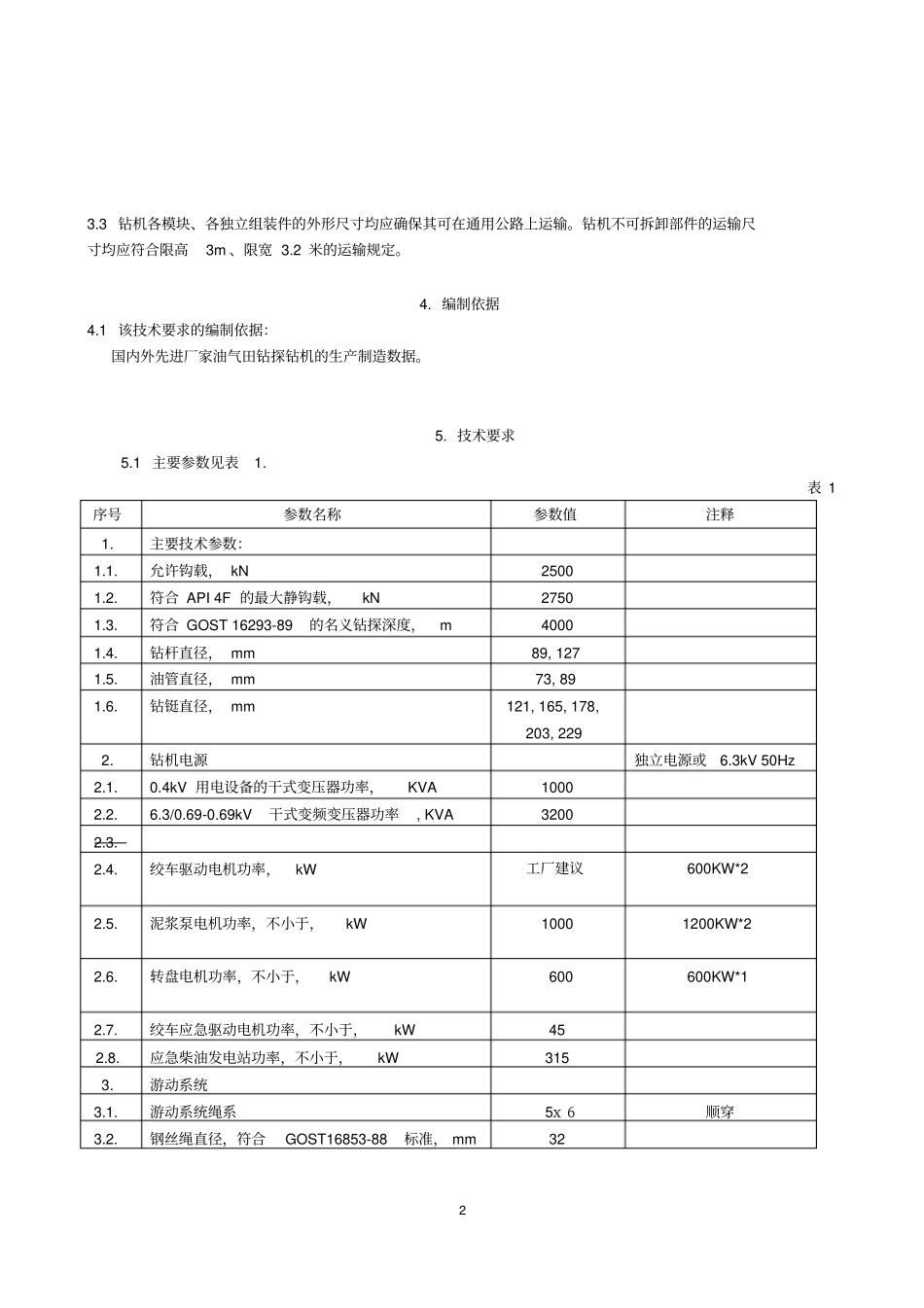 海华俄罗斯钻机ZJ40DB技术要求_第2页