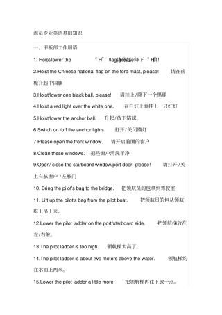 海员专业英语基础知1剖析