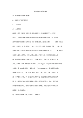 海航旅业场营销战略