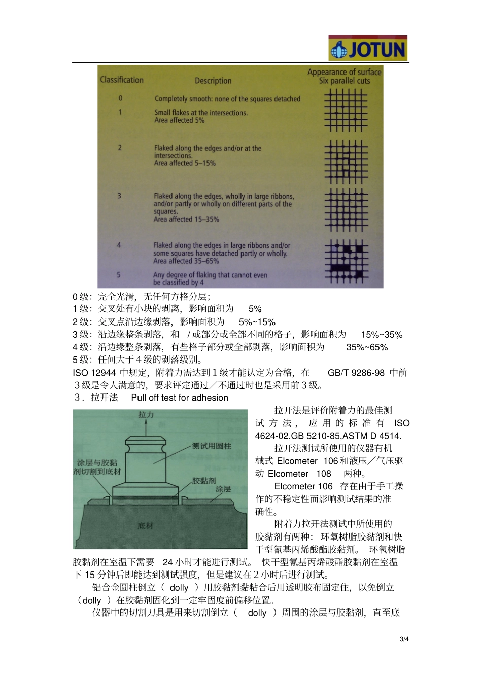 涂层附着力试验的方法及判定_第3页