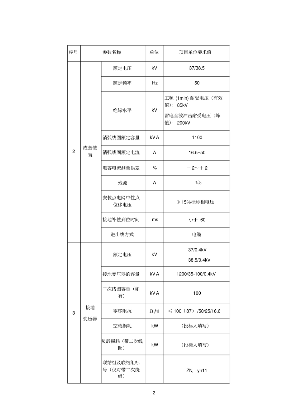 消弧线圈的主要技术要求参考资料_第2页