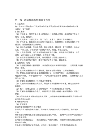 消防喷淋系统施工方案