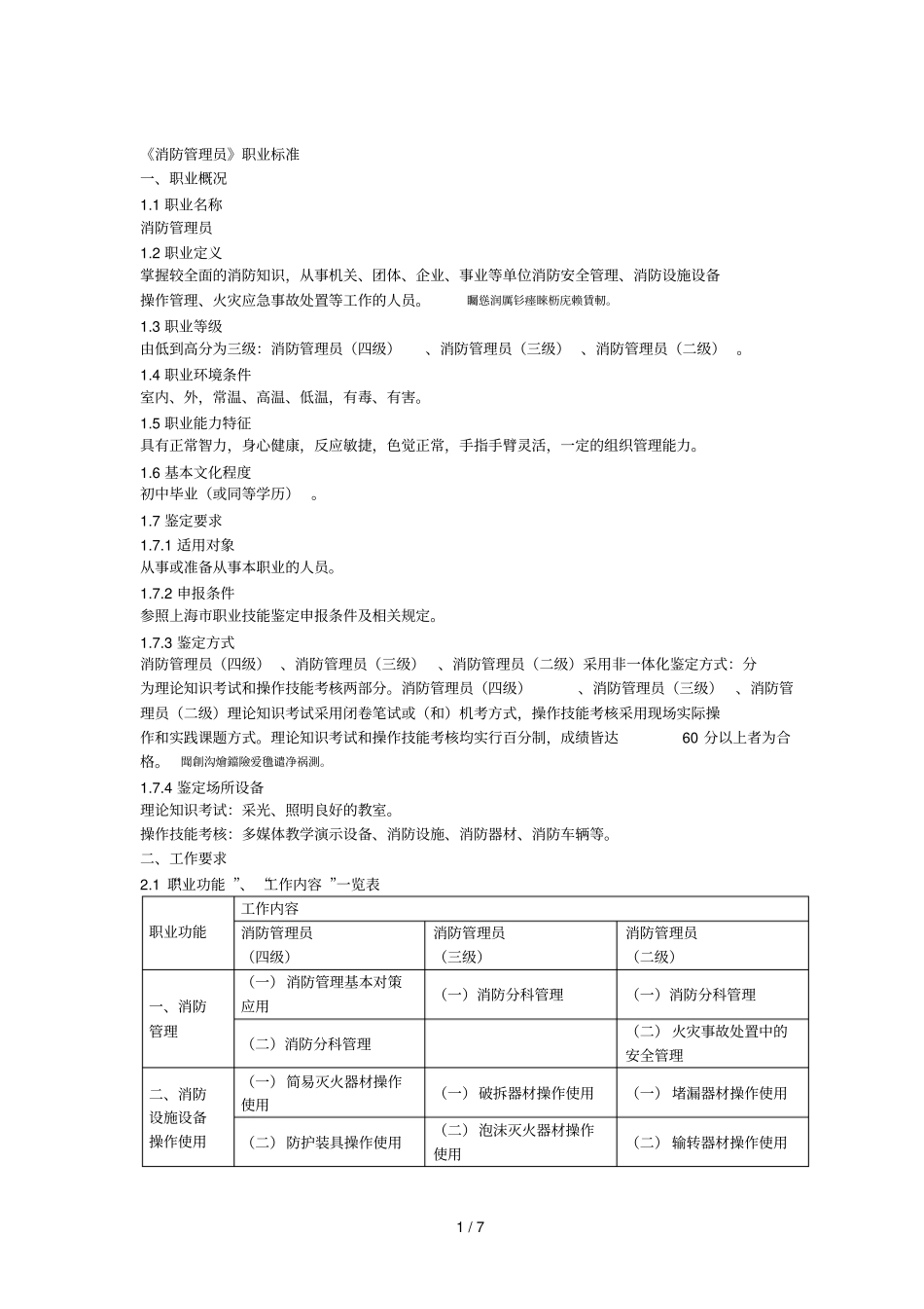 消防管理员职业标准_第1页