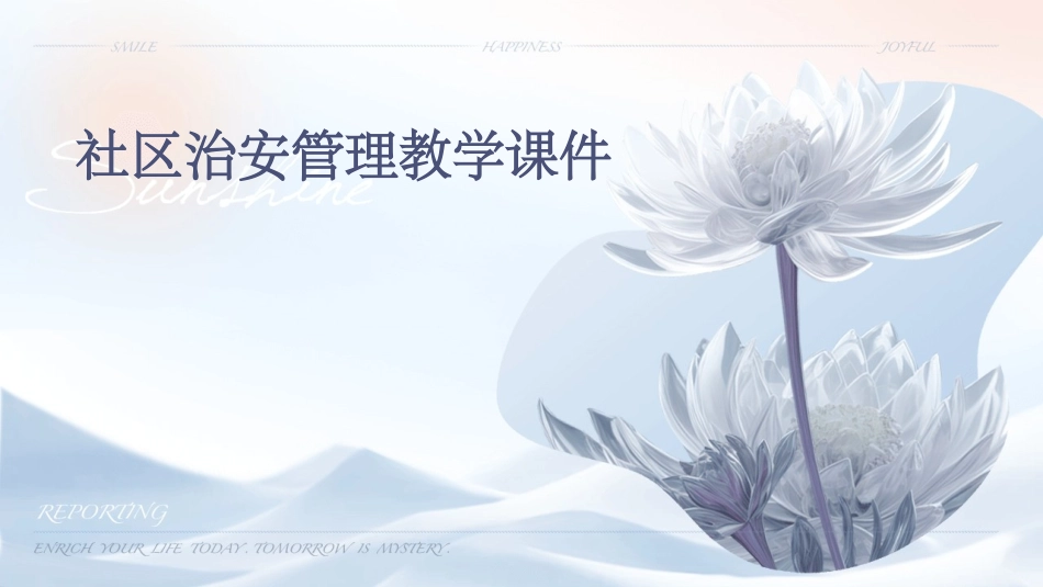社区治安管理教学课件_第1页