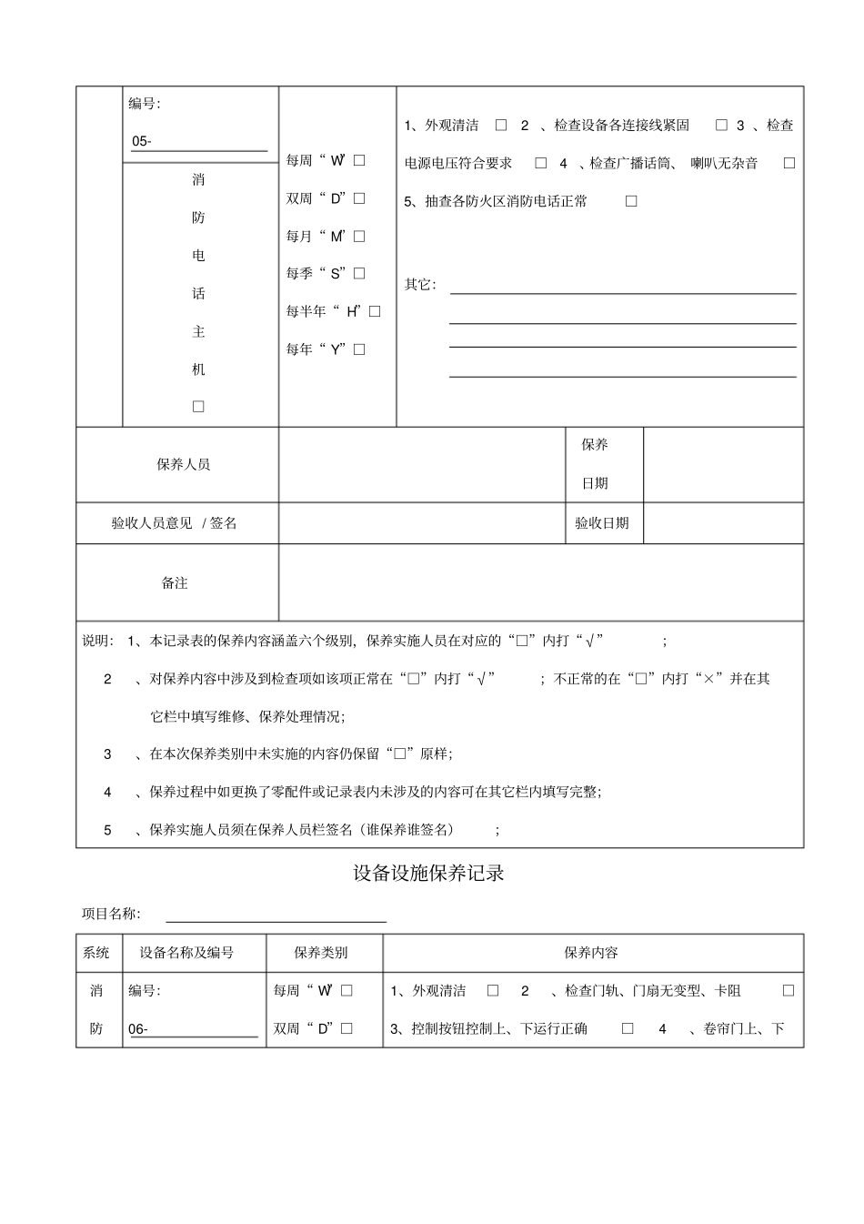 消防设备设施保养记录_第3页