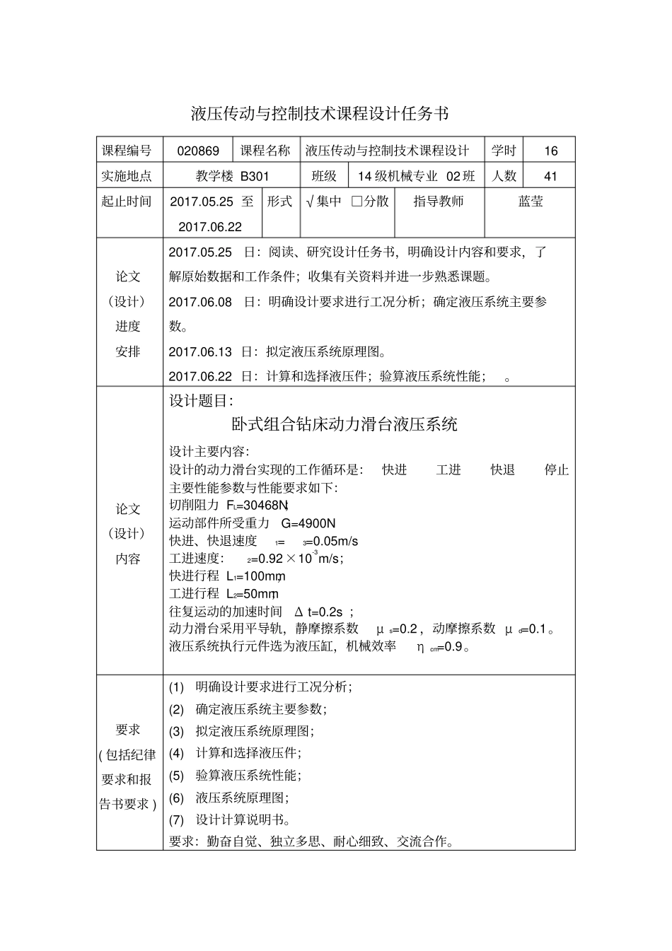 液压传动课程设计_第3页