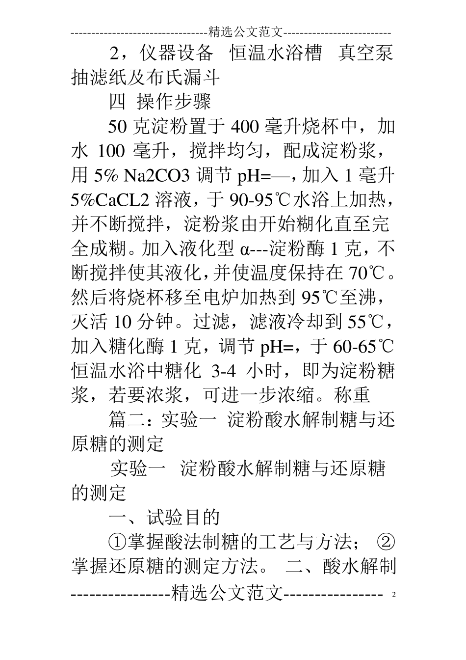 淀粉水解试验报告_第2页