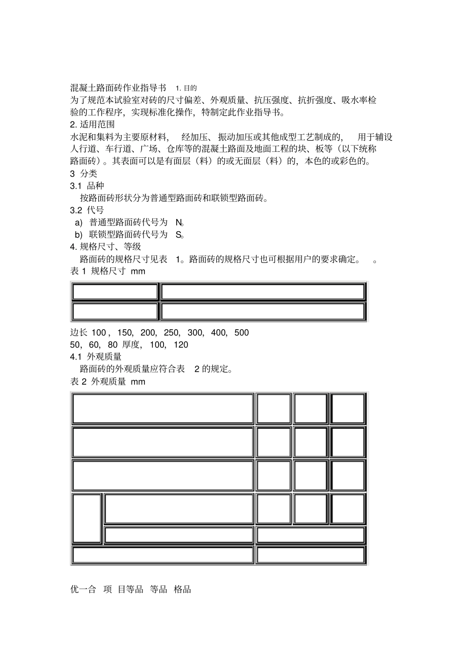 混凝土路面砖作业指导书_第1页