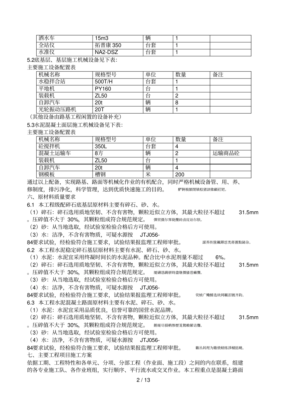 混凝土路面试验段施工组织设计_第2页