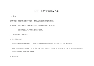 渠道拓客方案